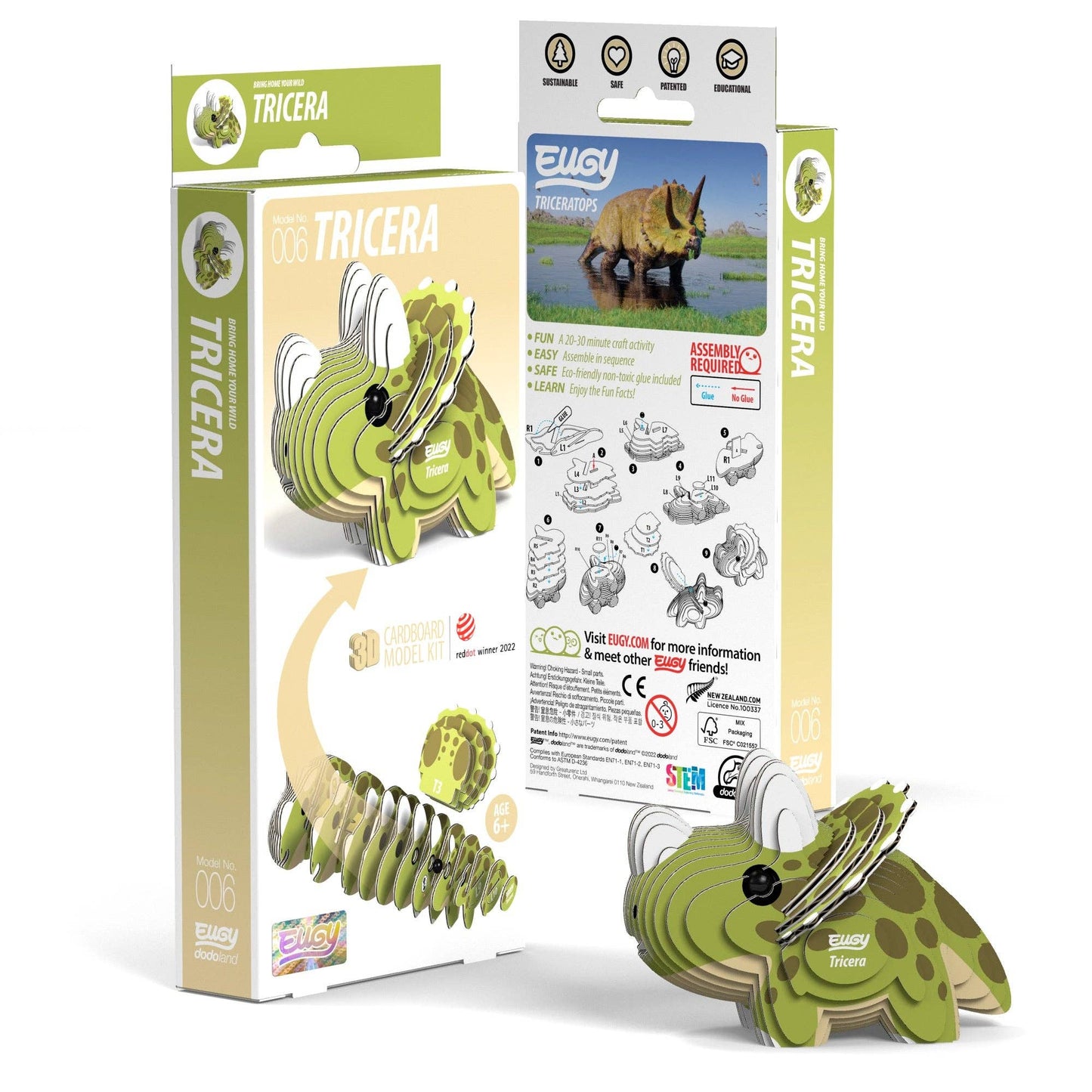 EUGY Tricera 3D Puzzle