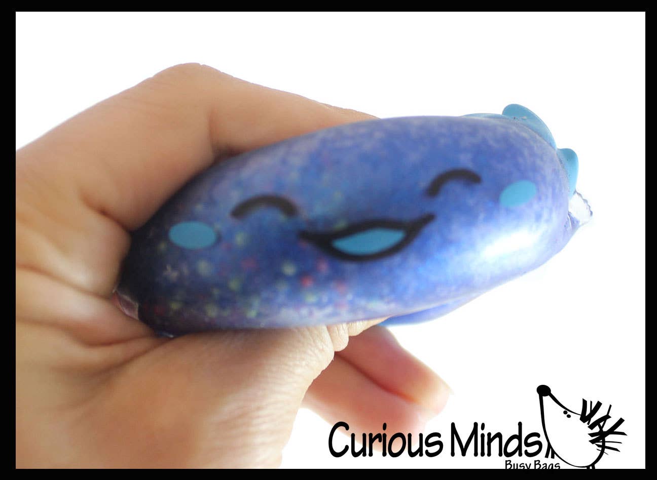 1 Axolotl Thick Metallic Gel Stress Ball - Sticky Fun Fidge