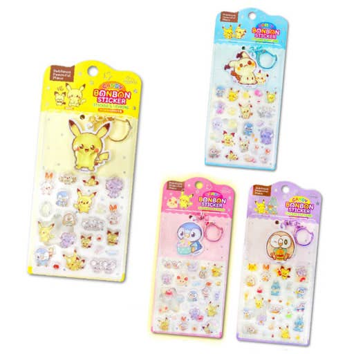 Pokémon Pocket Peace Candy Bonbon Sticker & Keyring Set