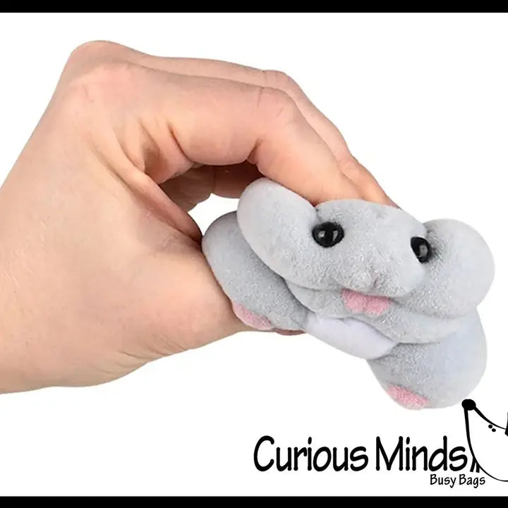1 Soft Velvet Flocked Chubby Hamster Slow Rise Foam Squishy