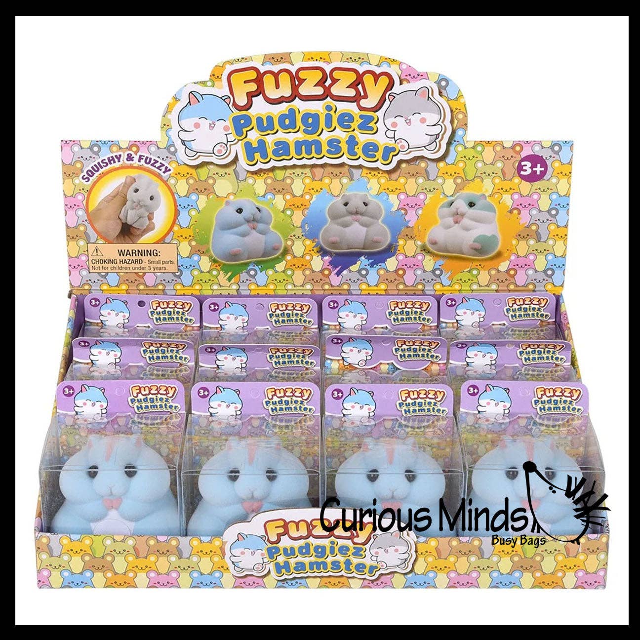 1 Soft Velvet Flocked Chubby Hamster Slow Rise Foam Squishy