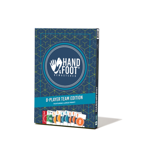 Hand & Foot Remastered Card Game 8 Players Large Print