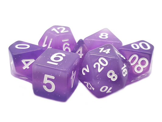 7 Dice Set Purple Aurora