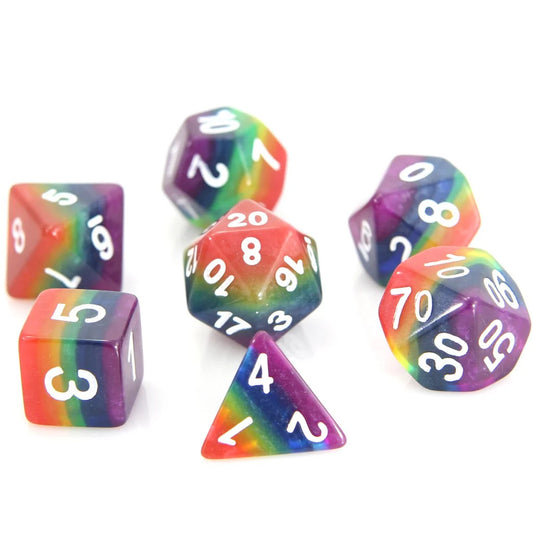 7pc Rainbow Dice